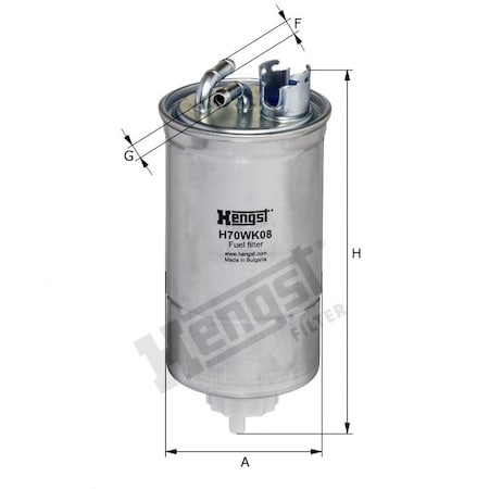 Hengst Fuel Filter, H70Wk08 H70WK08